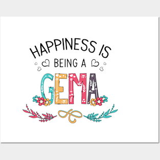 Happiness Is Being A Gema Wildflowers Valentines Mothers Day Posters and Art